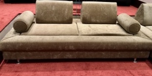 1 x Cameleon Olive Velvet Sofa