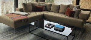 B&B Italia black glass coffee table