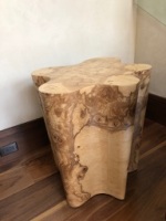 Wood side table