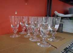 M 647 Set of 9 Steuben Wine Glasses $675