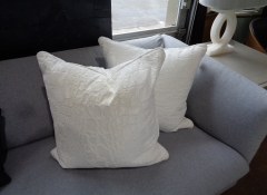 M 667 Pr. White Velvet Down Pillows $98