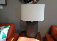 L 154 Dark Wood Lamp $95