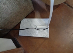 L 180 Marble Base Arch Lamp $225