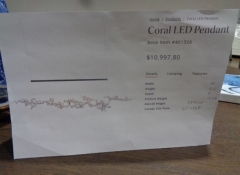 185 Hubberton Forge Coral Chandelier $3,900