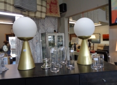 L 187 Pr. Noir Brass Gold Lamps $315