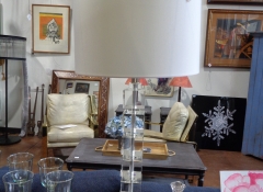 L 195 Chrome & Lucite Lamp $125