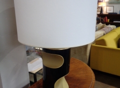 L 200 Pr. Black & Brass Lamps $400