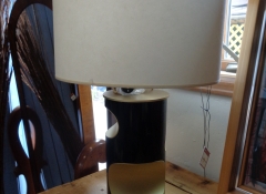 L 200 Pr. Black & Brass Lamps $400