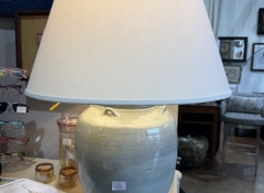 L 205 Seafoam Ceramic Lamp $125