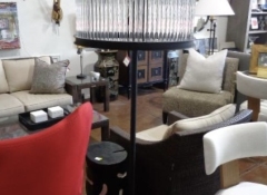 L 157 Glass Cylinder Shade Floor Lamp $600
