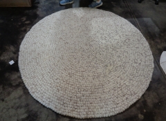 R 9 Round Felt Bubble Rug 6' Dia. $350