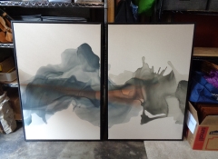 A 714 Arhaus Diptych on Silk 64in x 94in $1,600