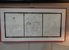 A 719 Food & Wine Drawing 31" x 18" $175