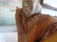 A 741 Log Sculpture of Woman 25"H $95