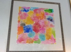 A 681 Origin of Joy Original Watercolor by Olivia Slater 52in. x 52in. with Frame $2,000 A 681 Origin of Joy Original Watercolor by Olivia Slater 52in. x 52in. with Frame $2,000