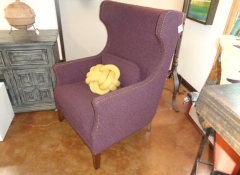 F 143 Purple Wing Chair $800