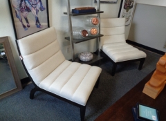 F 189 Pr. White Channel Side Chairs $400