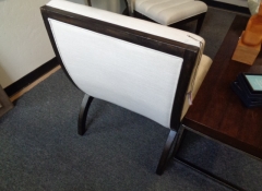 F 189 Pr. White Channel Side Chairs $400