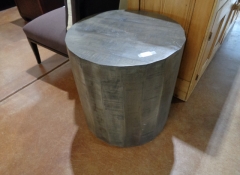 F 243 Wood Drum Side Table 21in Dia $350