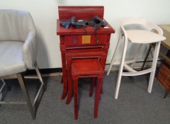 F 234 Set of 3 Red Nesting Tables $275
