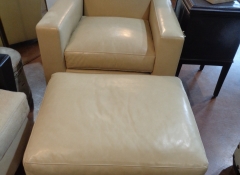 F 266 Baker Leather Chair & Ottoman $1,995