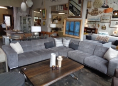 F 253 American Leather Gray Barcelona Sectional 10' x 10' $6,000
