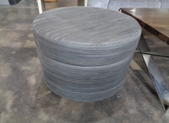 F 252 Round Leather Smoking Ottoman $325