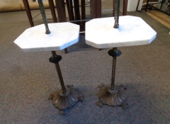 F 249 Marble Top Smoking Table $150 ea. Qty 2