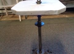 F 249 Marble Top Smoking Table $150 ea. Qty 2