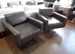 F 269 Pr. Leather Swivel Chairs $600