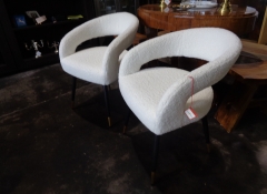 F 271 Set of 6 Daals Shearling Dining Chairs $575