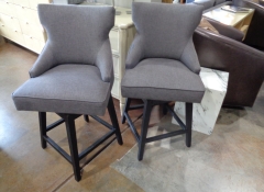 F 272 Set of 4 Gray Swivel Stools $800