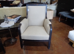 F 273 Pr. Linen Arm Chairs $1,200