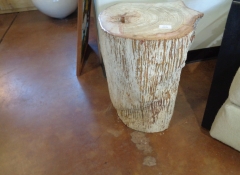 F 284 Petrified Log Side Table $995