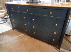 F 275 Two Tone 9 Drawer Dresser $400