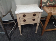 F 282 Pr. Ivory Marble Top Nightstands $300
