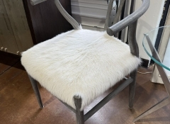 F 307 Set of 5 Wishbone Goat Hair Dining Chairs $950