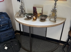 F 322 Demi Lune Table $225