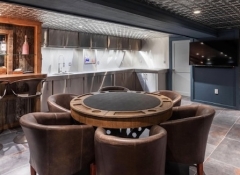 F 170 Game Table with 6 Chairs 54in $1,495