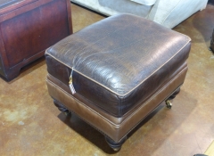 F 286 D. Heritage Leather Ottoman $150