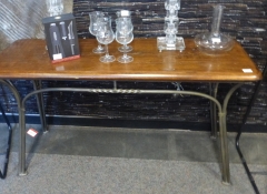 F 294 Iron Console Wood Top $195