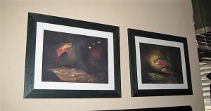 202 Trout Print in Black Frame